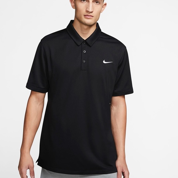 black nike polo shirt